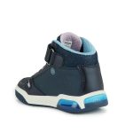 Geox magaszárú kislány villogó cipő fekete-lila