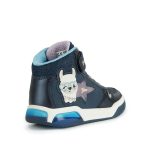 Geox magaszárú kislány villogó cipő fekete-lila