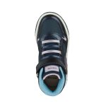 Geox magaszárú kislány villogó cipő fekete-lila