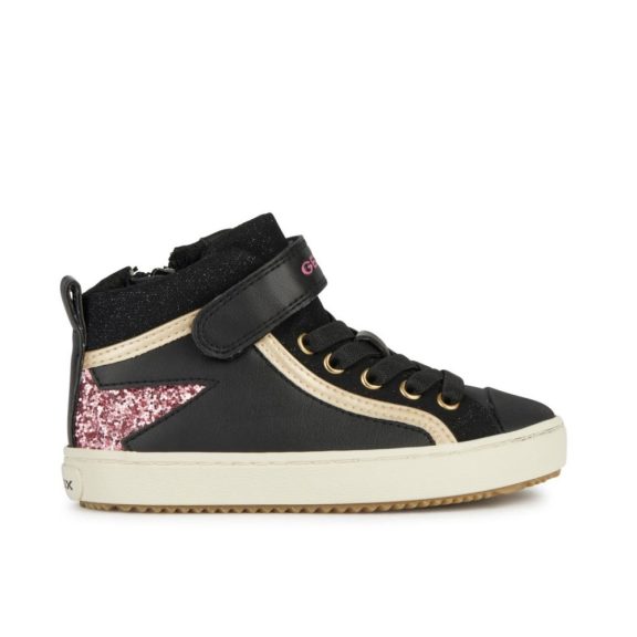 Geox Kalispera cipő fekete-pink csillag Geox Kalispera cipő fekete-pink csillag