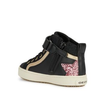 Geox Kalispera cipő fekete-pink csillag